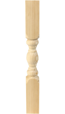 gedrechselter (Mini) Pfosten 4x4x33cm (121)