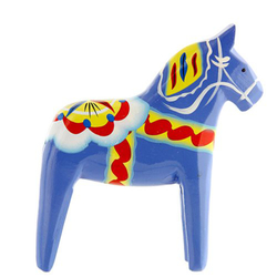 Dalapferd 10cm blau