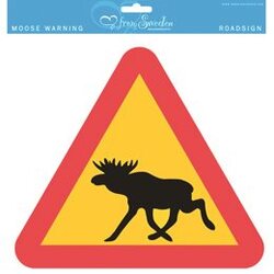 Warnschild "Vorsicht Elch"